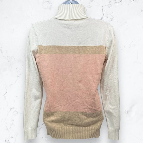 Calvin Klein Colorblock Turtleneck Pullover Sweater - Picture 3 of 6